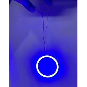 auto mt 1pc blue 60mm car bike universal bright 60mm drl daytime running light angle eyes led ring bike cob led angel eyes halo ring cob chips