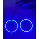 2PC CAR BIKE 70MM DRL Daytime Running Light Angle Eyes Led Ring Bike COB LED Angel Eyes Halo Ring DRL Halo Ring COB Chips (70MM BLUE 2PC)