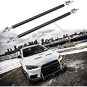 AUTO MT 2x BLACK Adjust SPLITTER ROD Front Bumper Lip Splitter Strut Rod Tie Support Bars Universal Fit