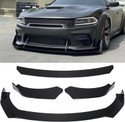 Auto MT 3pcs Car Universal Black Front Bumper Spoiler Lip Chin Up Body Kit Splitter Car Spoiler