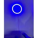 AUTO MT 7 COLOR OPTION 60MM DRL Daytime Running Light Angle Eyes LED Bike COB Angel Eyes Halo Ring DRL (1PC BLUE)