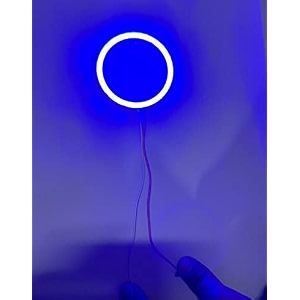 auto mt 7-color option car bike 60mm drl daytime running light angle eyes led ring bike cob led angel eyes halo ring drl halo ring cob chips 1pc blue-60mm cob ring