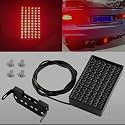 AUTO MT 72-LED FLASHING TAIL BRAKE LIGHT, F1 Style 12V DRL Red Stop Safety Lamp, Car Motor LED Rear Flashing Tail Fog stop Light, Signal Lamp.