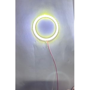 auto mt car bike 60mm 70mm drl daytime running light angle eyes led ring bike cob led angel eyes halo ring drl halo ring cob chips 1pc white 60mm