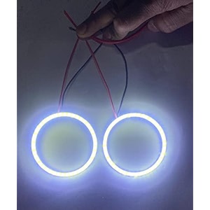 car bike 60mm 70mm drl daytime running light angle eyes led ring bike cob led angel eyes halo ring drl halo ring cob chips 2pc white 70mm