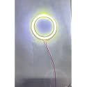 AUTO MT CAR BIKE 60MM DRL DAYTIME RUNNING LIGHT ANGLE EYES LED RING (WHITE 1PC)