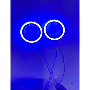 auto mt choose from 7-color 2pc 60mm car bike drl daytime running light angle eyes led ringg bike 60mm cob led angel eyes halo ringg drl halo ringg cob chips 2pc blue- 60mm cob ringg