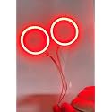 AUTO MT 60MM COB LED Angel Eyes Halo Ring DRL Daytime Running Light for Car Bike, 2PC Red, 7-Color Options Available