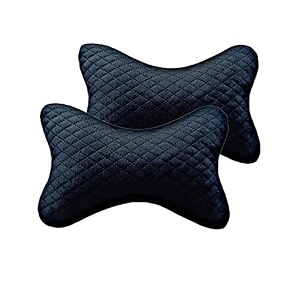auto oprema award winner at india39s rising star 2024 valvet filling inside microfiber cotton car neck rest pillowcushion set of 2 compatible with all cars black