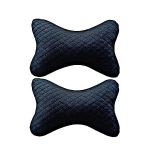 auto oprema award winner at india39s rising star 2024 valvet filling inside microfiber cotton car neck rest pillowcushion set of 2 compatible with all cars black
