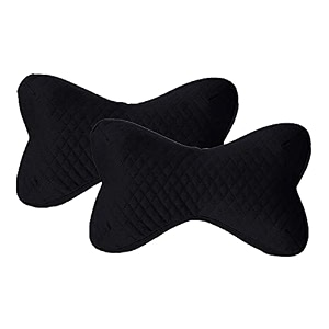 auto oprema award winner at india39s rising star 2024 valvet filling inside microfiber cotton car neck rest pillowcushion set of 2 compatible with all cars black