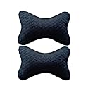 Auto Oprema (Award Winner at INDIA'S Rising Star 2024 Valvet Filling Inside Microfiber Cotton Car Neck Rest Pillow/Cushion Set of 2 Compatible with All Cars (Black)