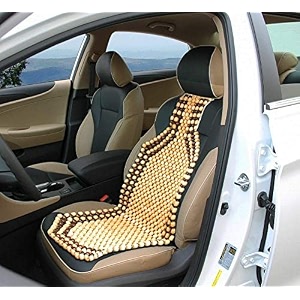 auto oprema award winner at india39s rising star 2024 beads car seat wooden cushion pad for acupressure sitting in cream color 1 pc compatible with chevrolet aveo