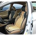 Auto Oprema (Award Winner at INDIA'S Rising Star 2024) Beads Car Seat Wooden Cushion pad for Acupressure Sitting in Cream Color (1 pc). Compatible with Maruti Suzuki Ertiga 2018,