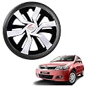 Auto Pearl 14" inch | Set of 4 Pcs | Press Type Hubcap Wheel Cover Replacements for OEM Steel Wheels ABS with Retention Ring Compatible for Verito DC26