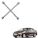 Auto Pearl - APA761 Metal 4 Way Car Wheel (17 x 19 mm, 18 x 21 mm) Screws Wrench Cross Spanner - Ciaz