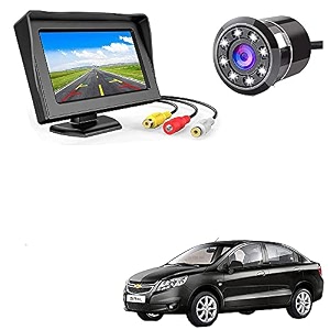 auto pearl -bpc49-2-in-1 lcd display indicator sound alarm car reverse parking sensor camera with ccd led night vision for-sailsedan