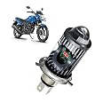 Auto Pearl Motorcycle H4 35W LED Headlight Dual Beam White and Yellow light and Red-Blue light with Flashing mode compatible with CB Unicorn 160 (Pack of 1)