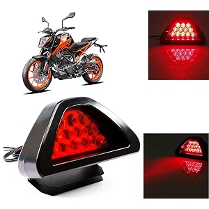 auto pearl triangle bike rear brake light tail light compatible with duke 200
