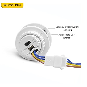 auto-on pir motion sensor switch daynight sensing convert any device to automatic suitable for use with lights fans exhaust fanssirens alarms etc adjustable off timing