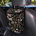Auto Trash Can, Dark Wild Mushroom Ferns Printed, Manual-Lift, 14"W x 14"H x 14"D
