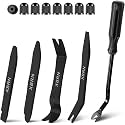 XBRN Auto Trim Removal Tool Kit,13 Pcs Car Panel Door Window Tools Kit,Auto Clip Fastener Remover Pry Tool Set-Black