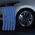 AutoBizarre 20pcs Yellow Reflective Wheel Rim Stickers Night Reflective Tape Warning Sticker for Decoration Universal for All Cars Bikes Motorcycles Bicycle Trucks