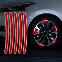 AutoBizarre 20pcs Yellow Reflective Wheel Rim Stickers Night Reflective Tape Warning Sticker for Decoration Universal for All Cars Bikes Motorcycles Bicycle Trucks