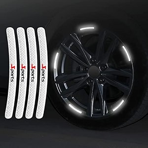 autobizarre 20pcs yellow reflective wheel rim stickers night reflective tape warning sticker for decoration universal for all cars bikes motorcycles bicycle trucks