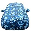 Autofact 100% Waterproof Car Body Cover Compatible with Maruti Brezza (2022 to 2023), with Mirror Pockets, 4 x 4 American Matty, Long Lasting Strong Durable Material, Camouflage Airforce Look.