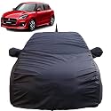 Autofact 100% Waterproof Car Body Cover Compatible with Maruti Swift (2018 to 2022) Including Mirror and Antenna Pockets, AquaShield SoftGuard Fabric, Long Lasting Strong Durable Material, Grey Color