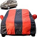 Autofact Car Body Cover for Chevrolet Enjoy (Mirror Pocket, Premium Fabric, Triple Stiched, Fully Elastic, Red/Blue Color)