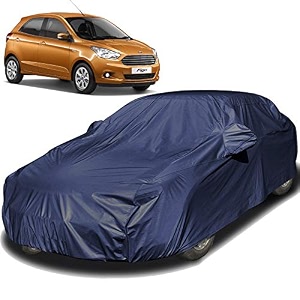 autofact car body cover compatible for ford figo model 20152016  20172018  2019 with mirror pockets navy blue