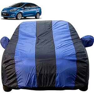autofact car body cover compatible for ford fiesta 2005 to 2018 mirror pockets triple stitched bottom fully elastic royal blue color