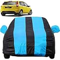 Autofact Car Body Cover Compatible for Ford Figo Old Model (2008 to 2014) (Mirror Pockets, Triple Stitched, Bottom Fully Elastic, Teak Blue Color)