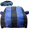 Autofact Car Body Cover Compatible for Ford Fiesta (2005 to 2018) (Mirror Pockets, Triple Stitched, Bottom Fully Elastic, Royal Blue Color)