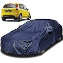 Autofact Car Body Cover Compatible for Ford Figo Old Model (2008/2009 / 2010/2011 / 2012/2013 / 2014) with Mirror Pockets (Navy Blue)