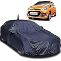 Autofact Car Body Cover Compatible for Hyundai Grand I10 with Mirror and Antenna Pockets (Navy Blue)