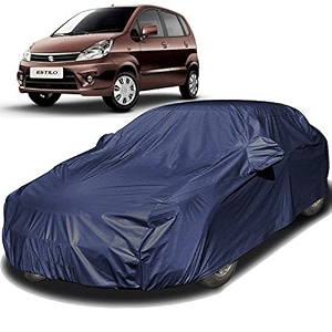 autofact car body cover compatible for maruti zen estilo with mirror pockets navy blue