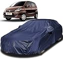 Autofact Car Body Cover Compatible for Maruti Zen Estilo with Mirror Pockets (Navy Blue)