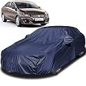 Autofact Car Body Cover Compatible for Maruti Ciaz with Mirror Pockets (Navy Blue)