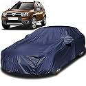 Autofact Car Body Cover Compatible for Renaults Duster with Mirror Pockets (Navy Blue)