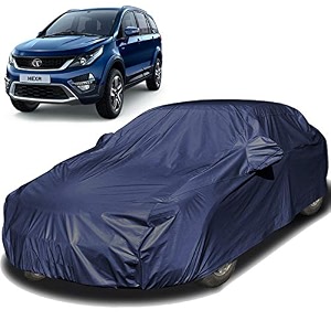 autofact car body cover compatible for tata hexa with mirror pockets navy blue