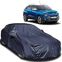 Autofact Car Body Cover Compatible for Tata Punch with Mirror Pockets (Navy Blue)