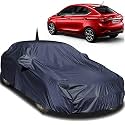 Autofact Car Body Cover Compatible for Tata Tigor with Mirror and Antenna Pockets (Navy Blue)