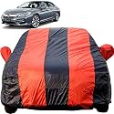Autofact Car Body Cover for Honda Accord (Mirror Pocket, Premium Fabric, Triple Stiched, Fully Elastic, Red/Blue Color)