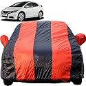 Autofact Car Body Cover for Honda Civic (Mirror Pocket, Premium Fabric, Triple Stiched, Fully Elastic, Red/Blue Color)