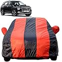 Autofact Car Body Cover for Hyundai Creta 2020 (Mirror Pocket Fabric, Triple Stiched, Fully Elastic, Red/Blue Color)