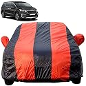 Autofact Car Body Cover for Kia Carnival (Mirror Pocket, Premium Fabric, Triple Stiched, Fully Elastic, Red/Blue Color)