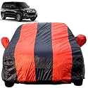 Autofact Car Body Cover for Mahindra Bolero Neo (Mirror Pocket, Premium Fabric, Triple Stiched, Fully Elastic, Red/Blue Color)